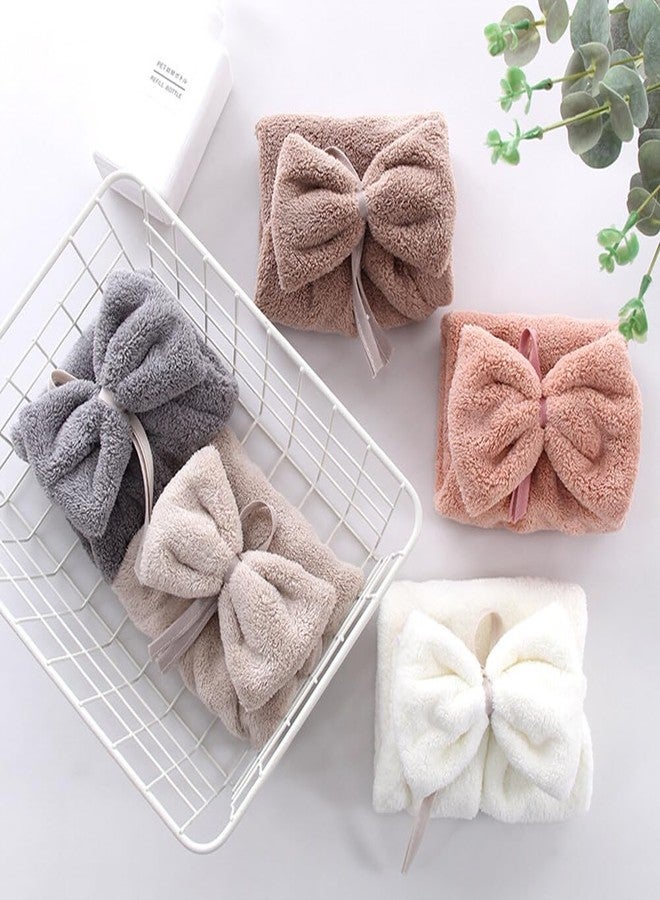 Katutude 2 Pack Kitchen Hanging Towels with Loop Super Absorbent Fingertip Towel Soft Microfiber Hanging Hand Towels Kitchen Bathroom Decorative Hanging Hand Towels - Image 4